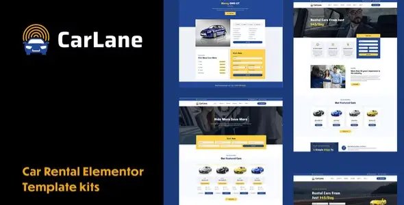 CarLane – Car Rental Elementor Template Kit